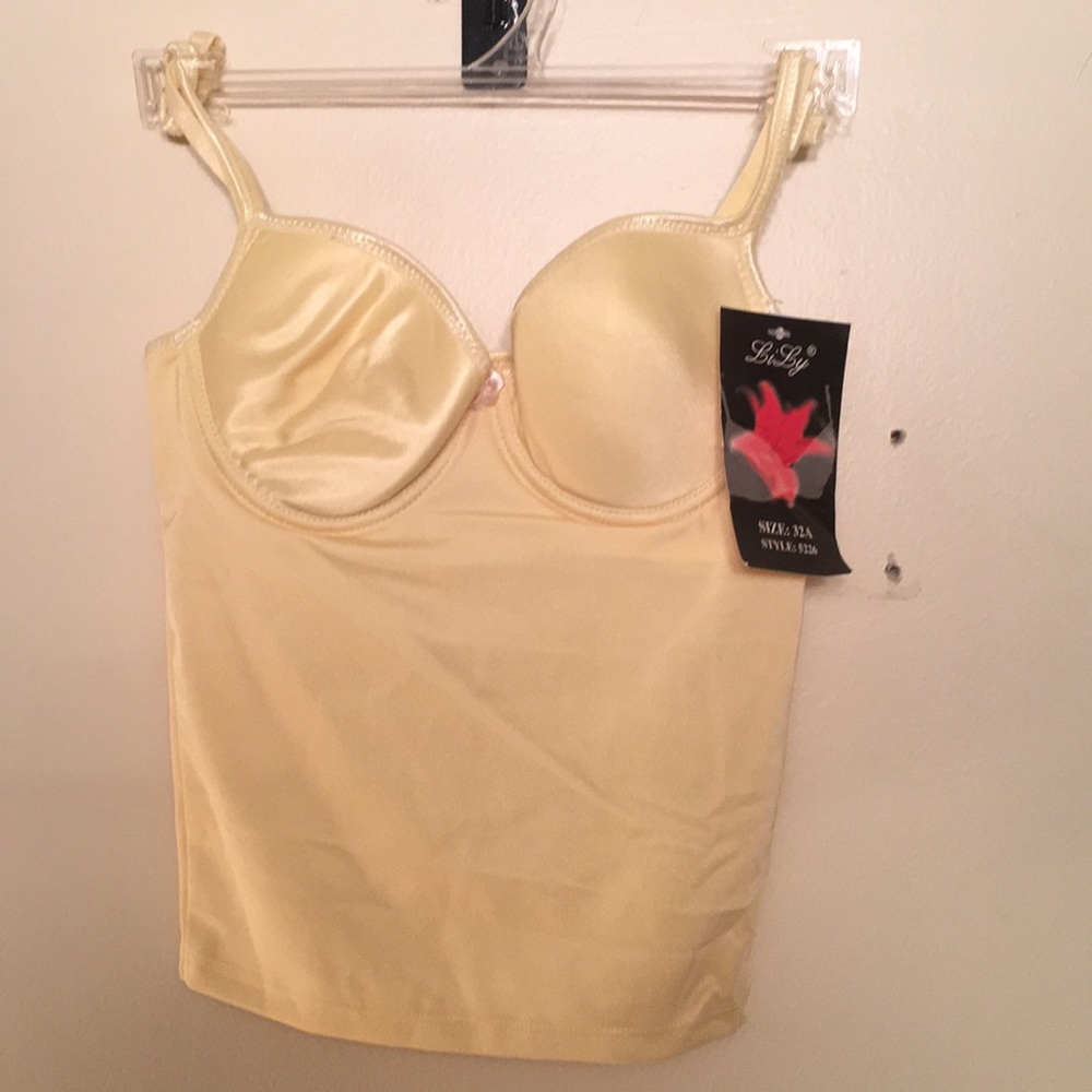 Sexy LiLy yellow Camisole Cami / Bra NWT